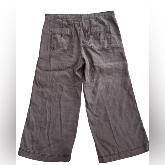 Pilcro And The Letterpress Brown Linen Culottes Wide Leg - Picture 4 of 6